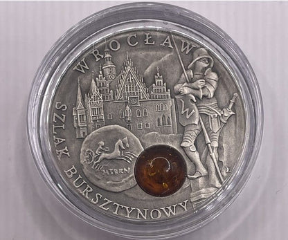 Moneta 1 dolar Szlak bursztynowy Wrocław 2009 r.