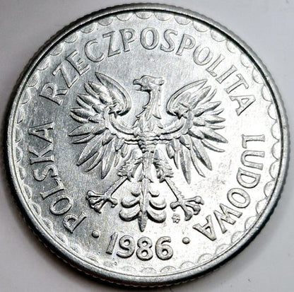 Moneta 1 złoty 1986 stan 1
