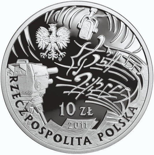 Moneta 10 zł Jeremi Przybora Jerzy Wasowski 2011 r.