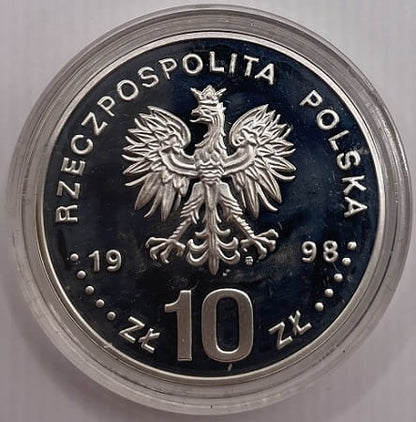 Moneta 10 zł Zygmunt III Waza półpostać 1998