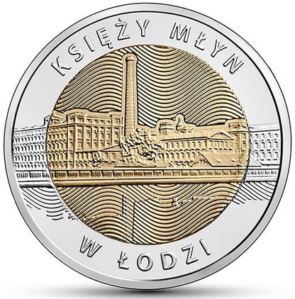 Moneta 5 zł Księży Młyn  w Łodzi 2016